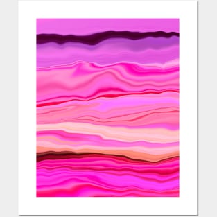 Pink purple abstract liquid art Posters and Art